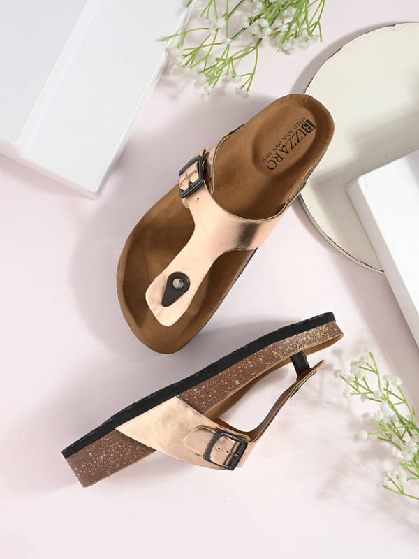     			BIZZARO Rose Gold Women's Flats