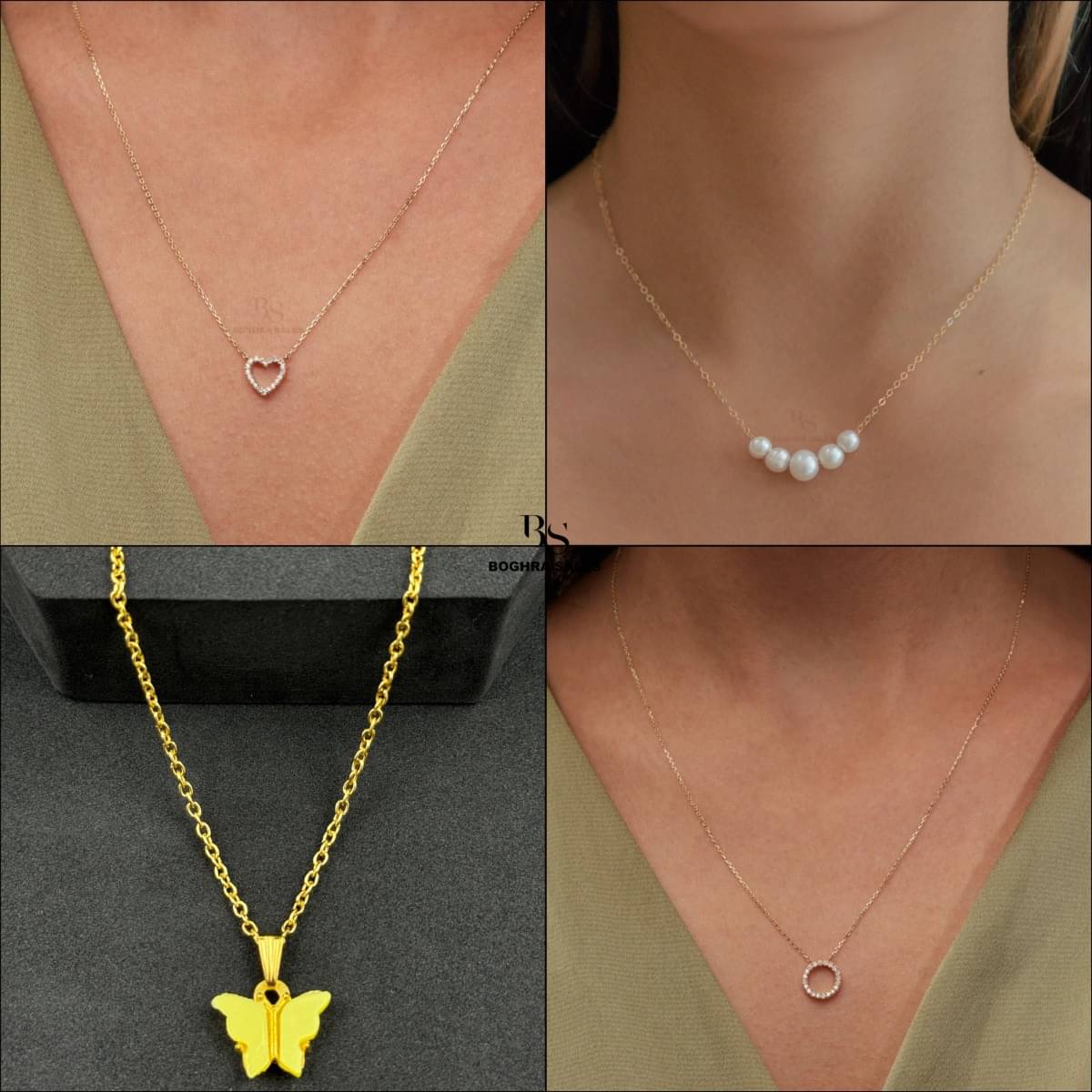     			BOGHRA SALES Gold Pendant set ( Pack of 4 )