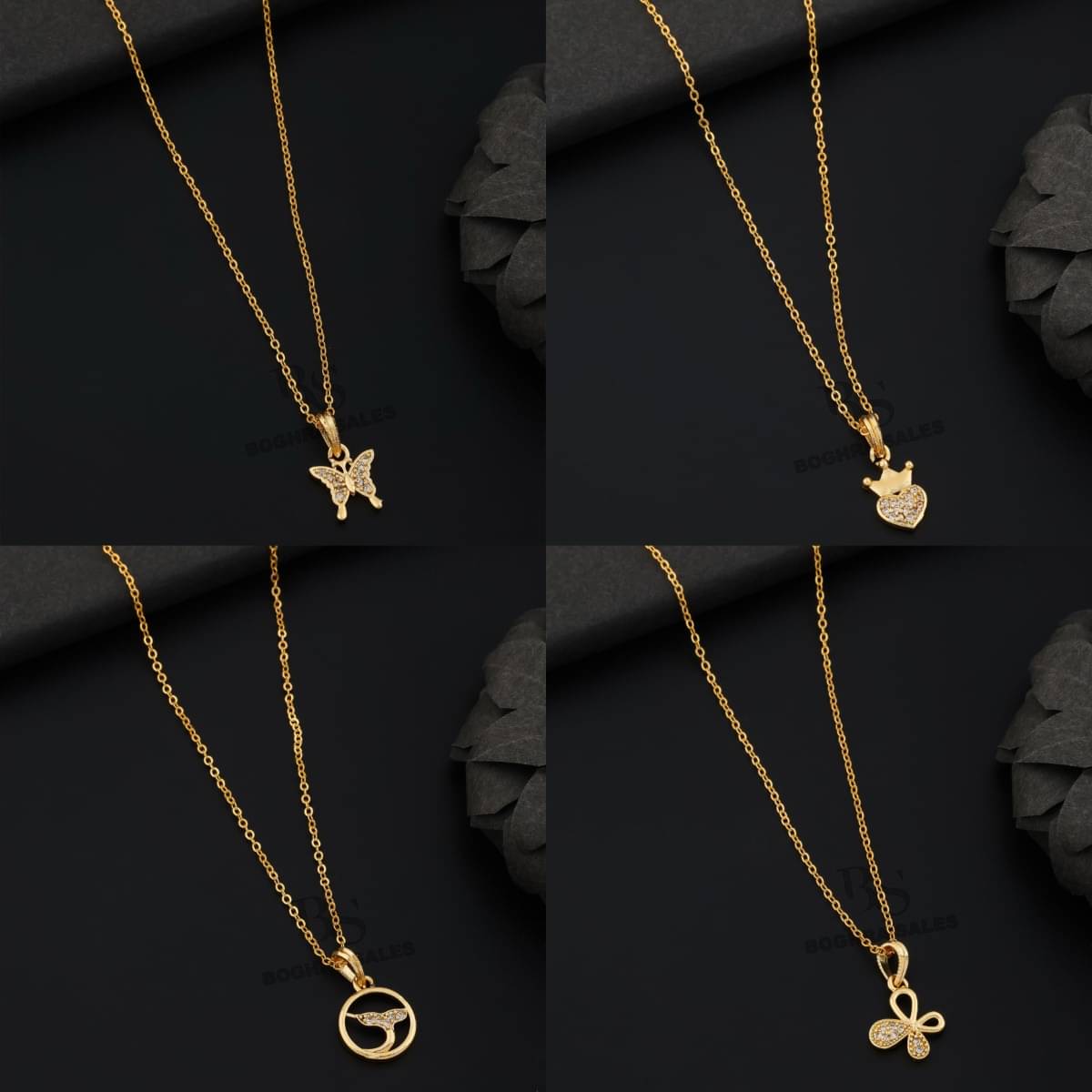 BOGHRA SALES Gold Pendant set ( Pack of 4 ) BOGHRA SALES Gold Pendant set ( Pack of 4 )
