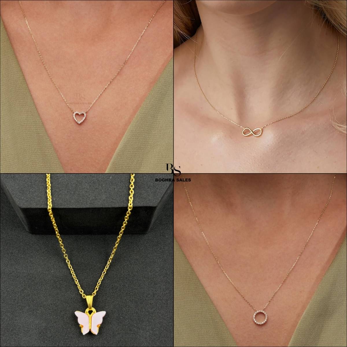 BOGHRA SALES Gold Pendant set ( Pack of 4 ) BOGHRA SALES Gold Pendant set ( Pack of 4 )