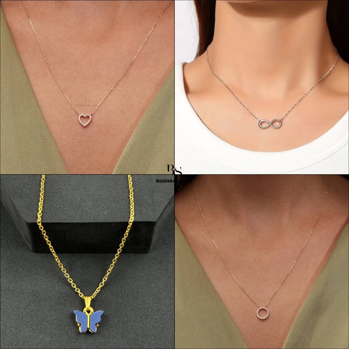     			BOGHRA SALES Gold Pendant set ( Pack of 4 )