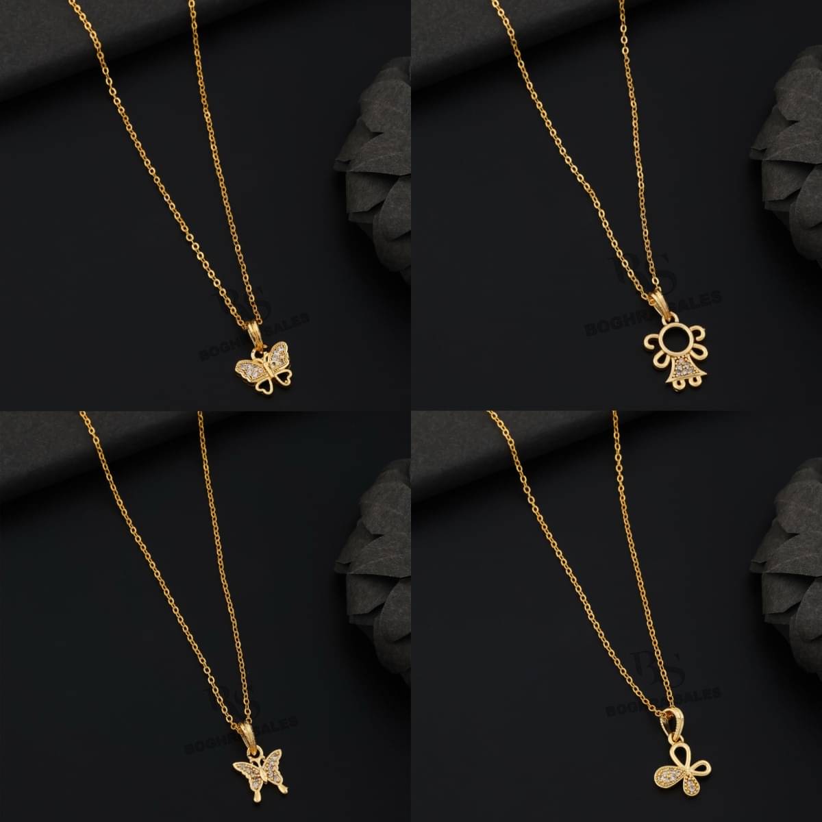     			BOGHRA SALES Gold Pendant set ( Pack of 4 )