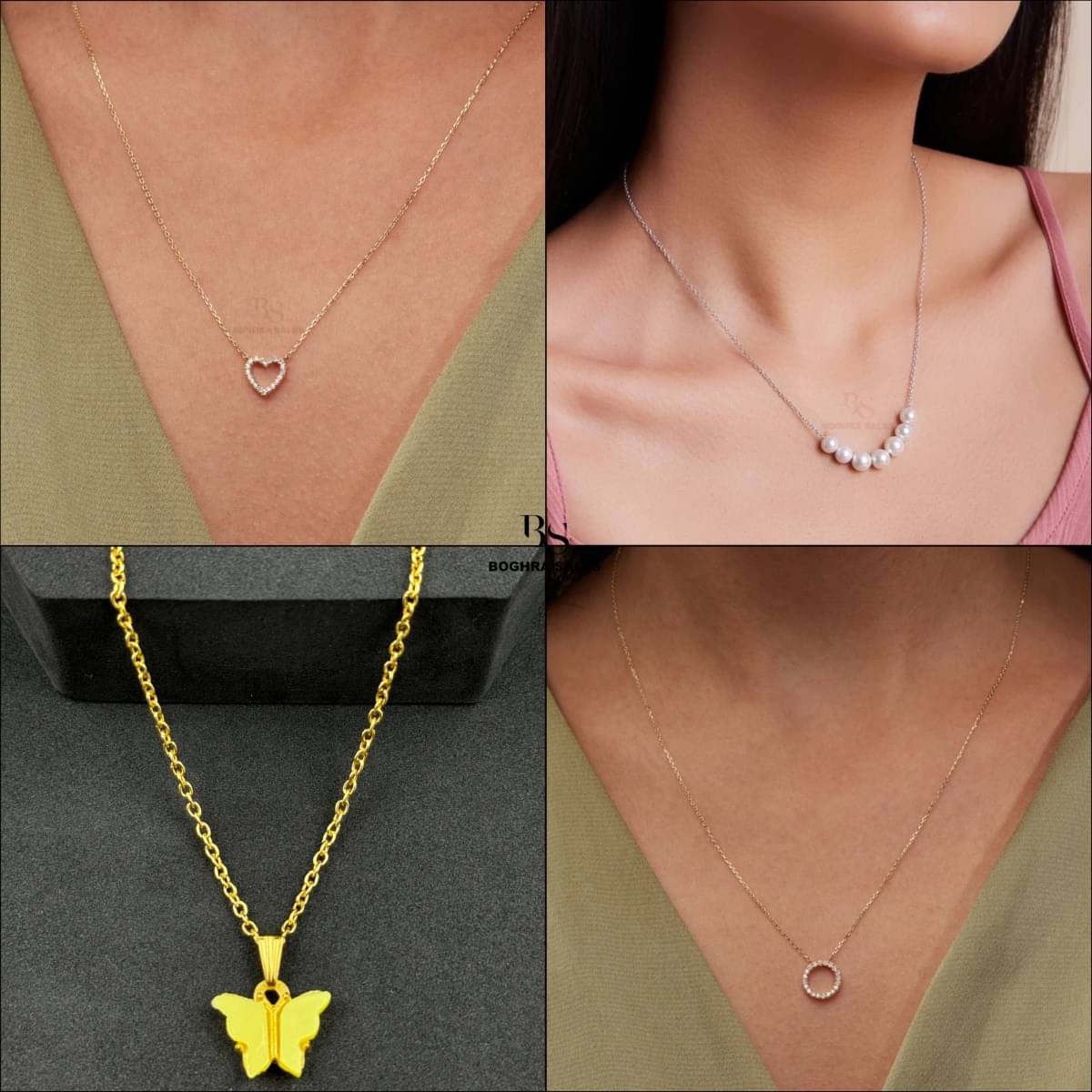 BOGHRA SALES Gold Pendant set ( Pack of 4 ) BOGHRA SALES Gold Pendant set ( Pack of 4 )