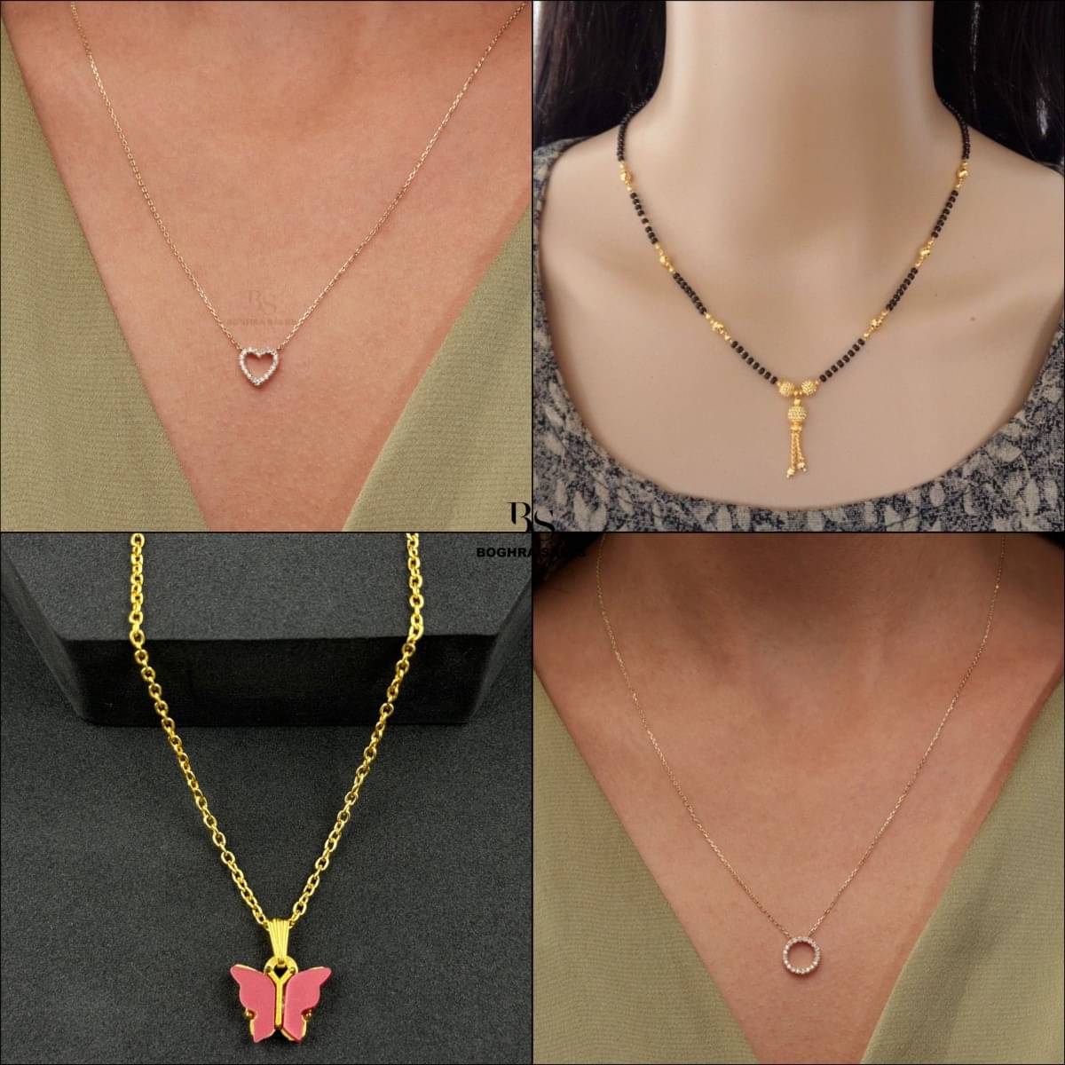 BOGHRA SALES Gold Pendant set ( Pack of 4 ) BOGHRA SALES Gold Pendant set ( Pack of 4 )