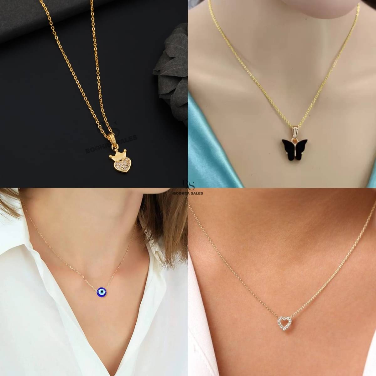     			BOGHRA SALES Gold Pendant set ( Pack of 4 )