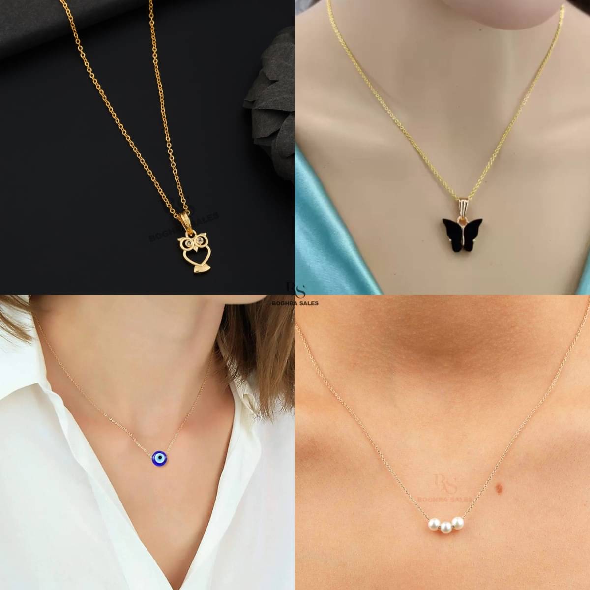     			BOGHRA SALES Gold Pendant set ( Pack of 4 )