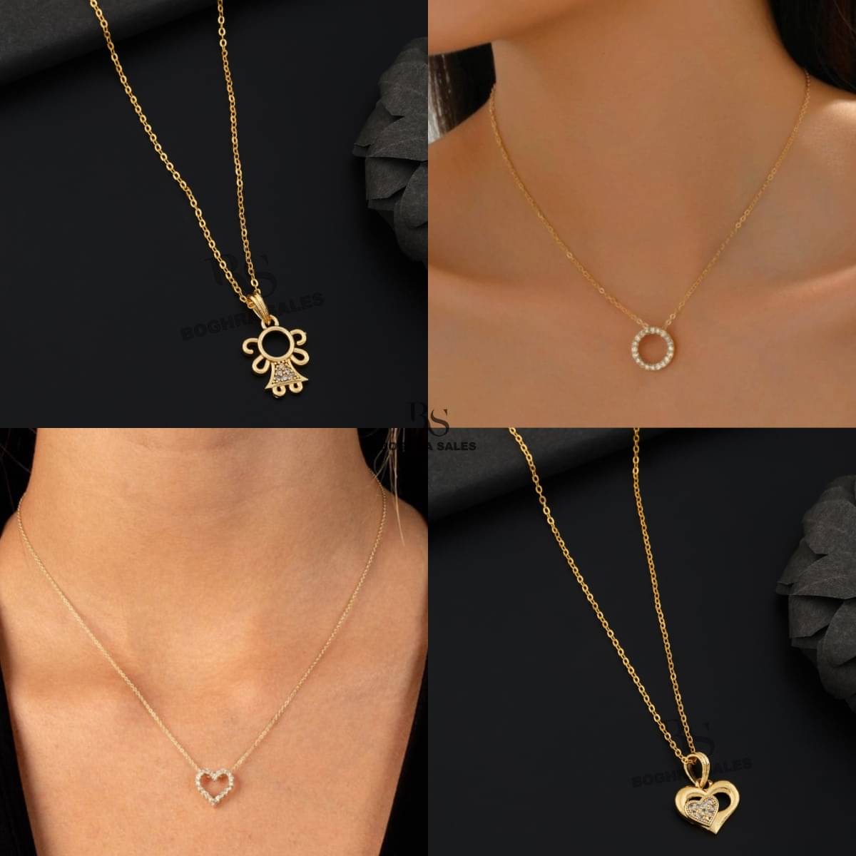 BOGHRA SALES Gold Pendant set ( Pack of 4 ) BOGHRA SALES Gold Pendant set ( Pack of 4 )