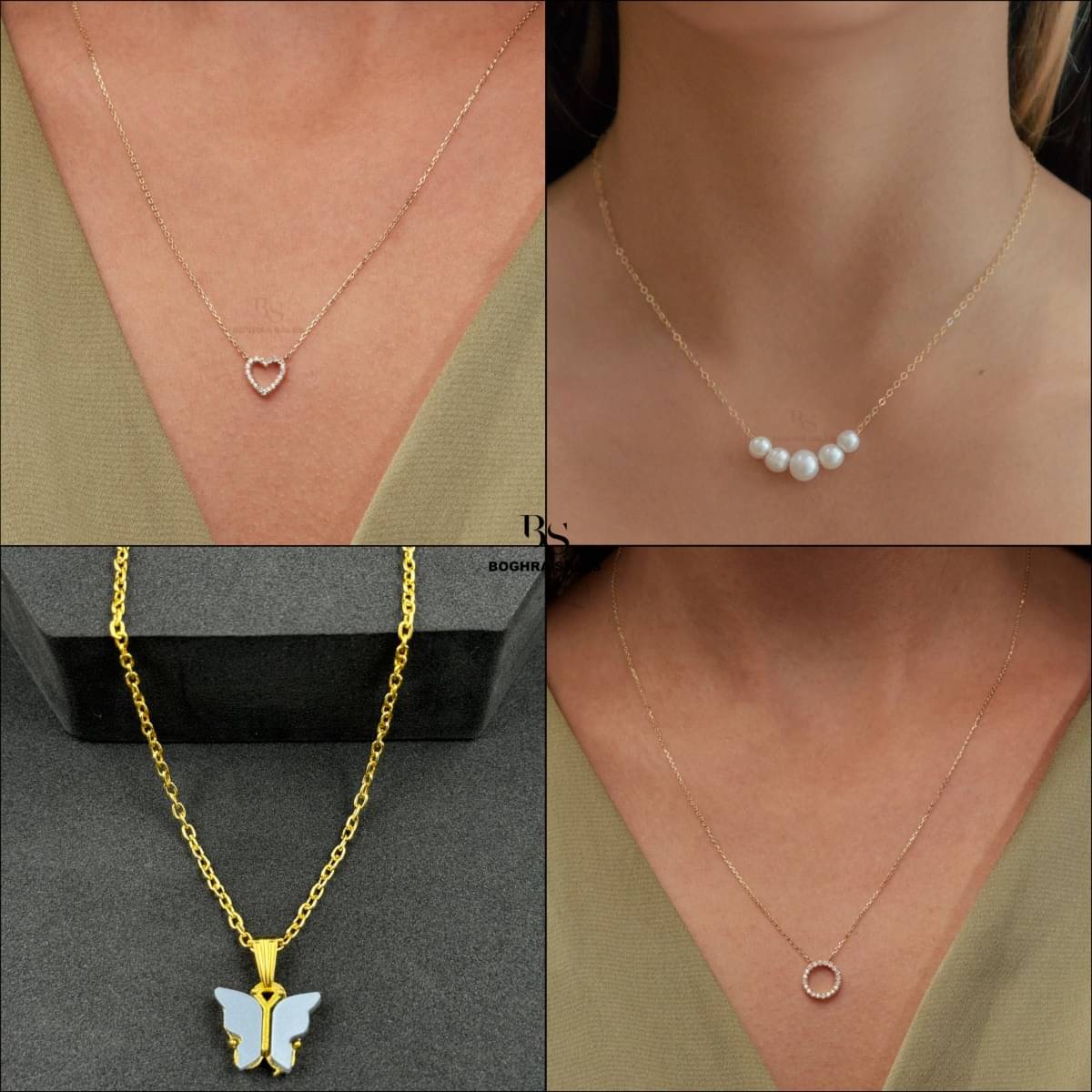     			BOGHRA SALES Gold Pendant set ( Pack of 4 )