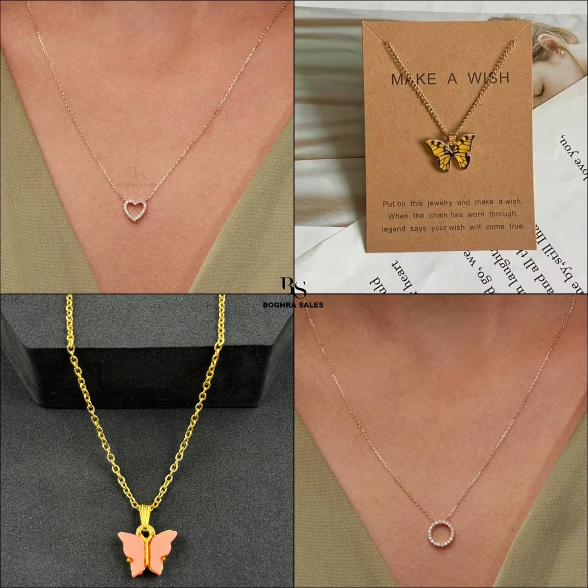 BOGHRA SALES Gold Pendant set ( Pack of 4 ) BOGHRA SALES Gold Pendant set ( Pack of 4 )
