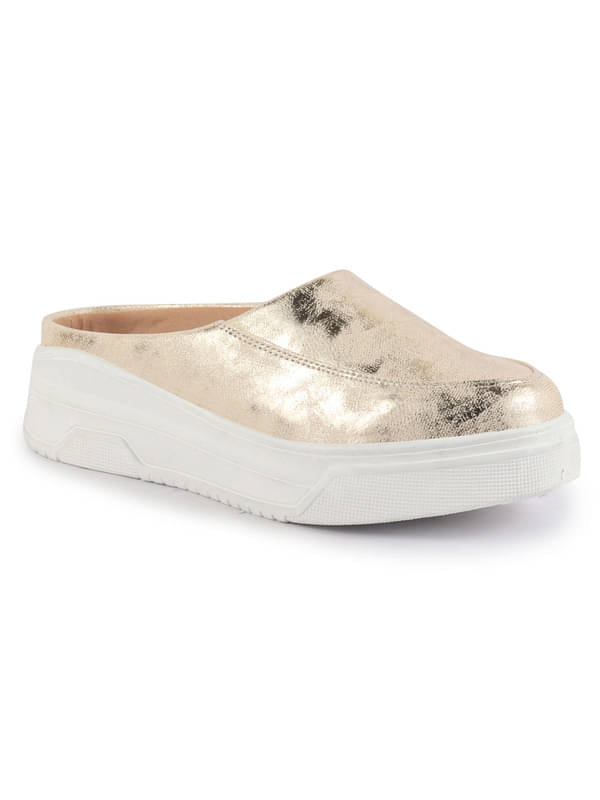     			Fausto Gold Women's Mules Shoes
