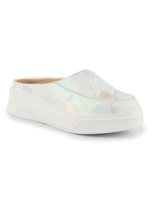     			Fausto Silver Women's Mules Shoes