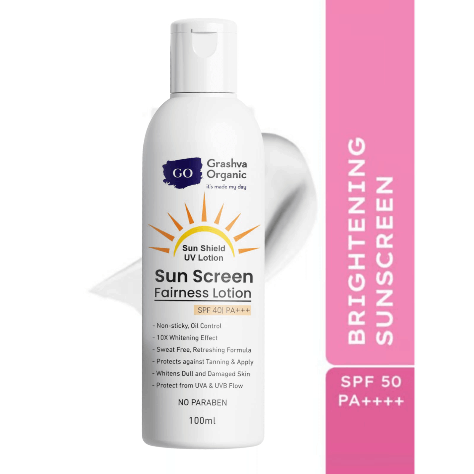     			GRASHVA ORGANIC SPF 15 Sunscreen Lotion For All Skin Type ( Pack of 1 )