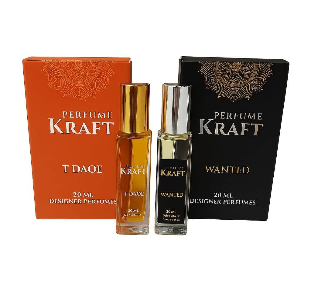Perfume Kraft T Daoe and Wanted Inspired Version Perfumes of 20 ml each     			Perfume Kraft T Daoe and Wanted Inspired Version Perfumes of 20 ml each