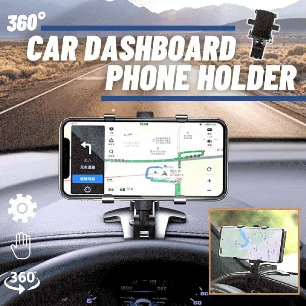 HUG PUPPY Dashboard & Windshield Single Clamp Car Mobile Holder - Black HUG PUPPY Dashboard & Windshield Single Clamp Car Mobile Holder - Black