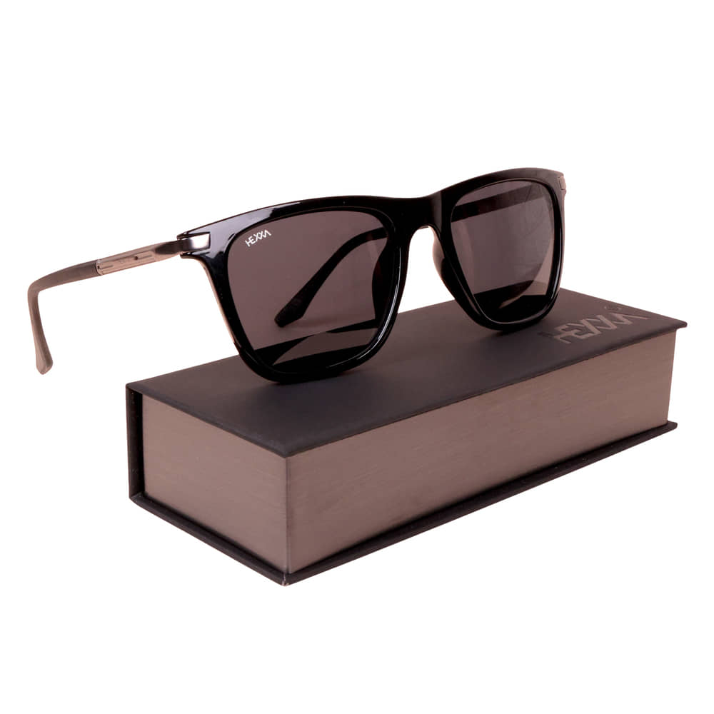 Hexxa Black Square Sunglasses ( Pack of 1 ) - Sunglasses | Buy online on ZillyBuy