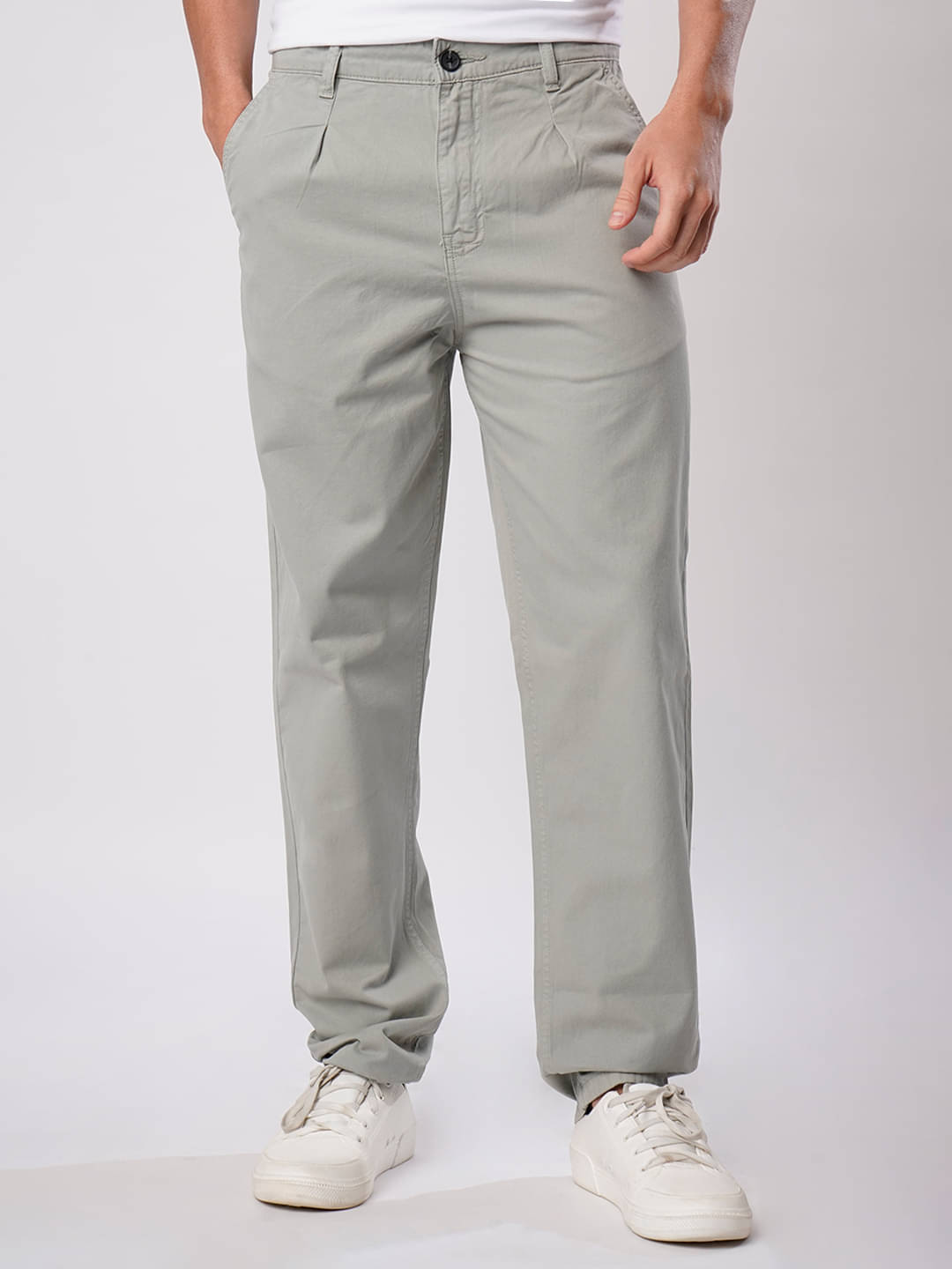     			IVOC Regular Pleated Men's Trouser - Grey ( Pack of 1 )