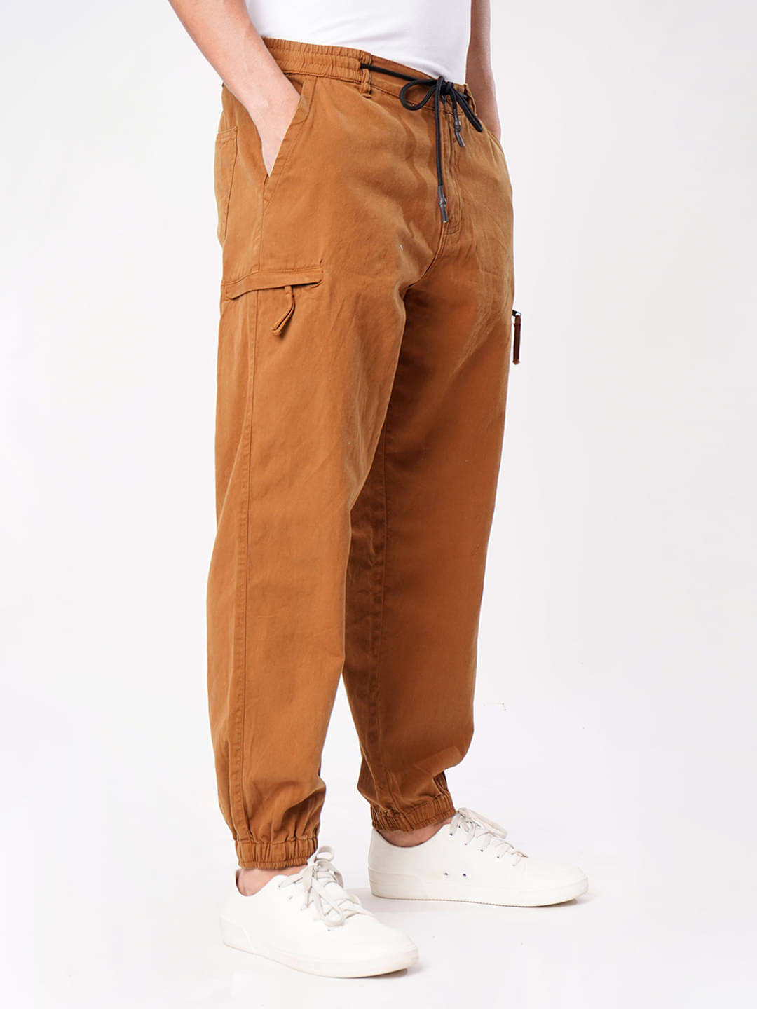     			IVOC Relax Flat Men's Cargos - Brown ( Pack of 1 )
