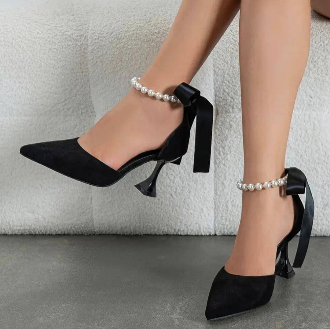 LUXY SHOE Black Women's Pumps Heels     			LUXY SHOE Black Women's Pumps Heels