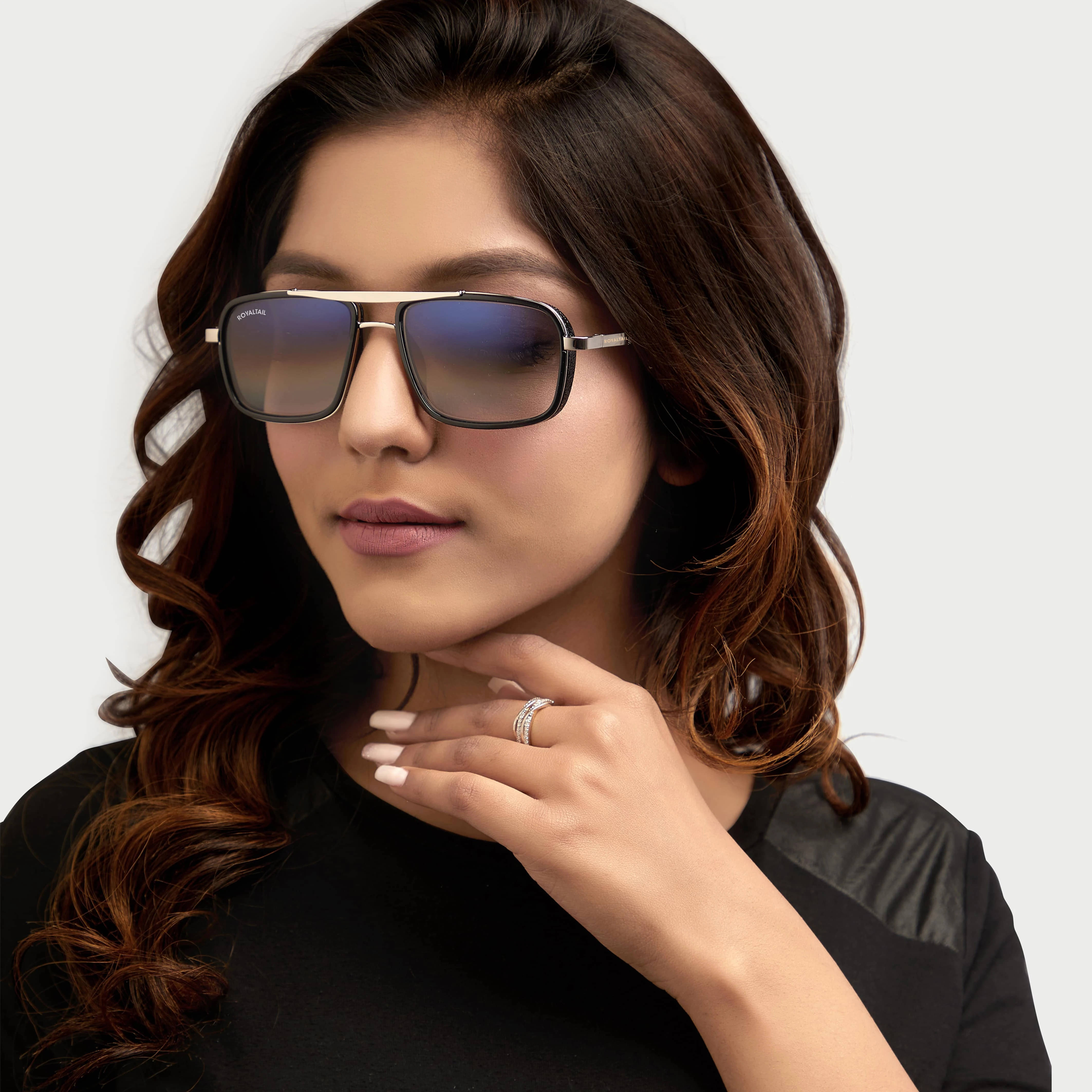     			ROYALTAIL Silver Square Sunglasses ( Pack of 1 )