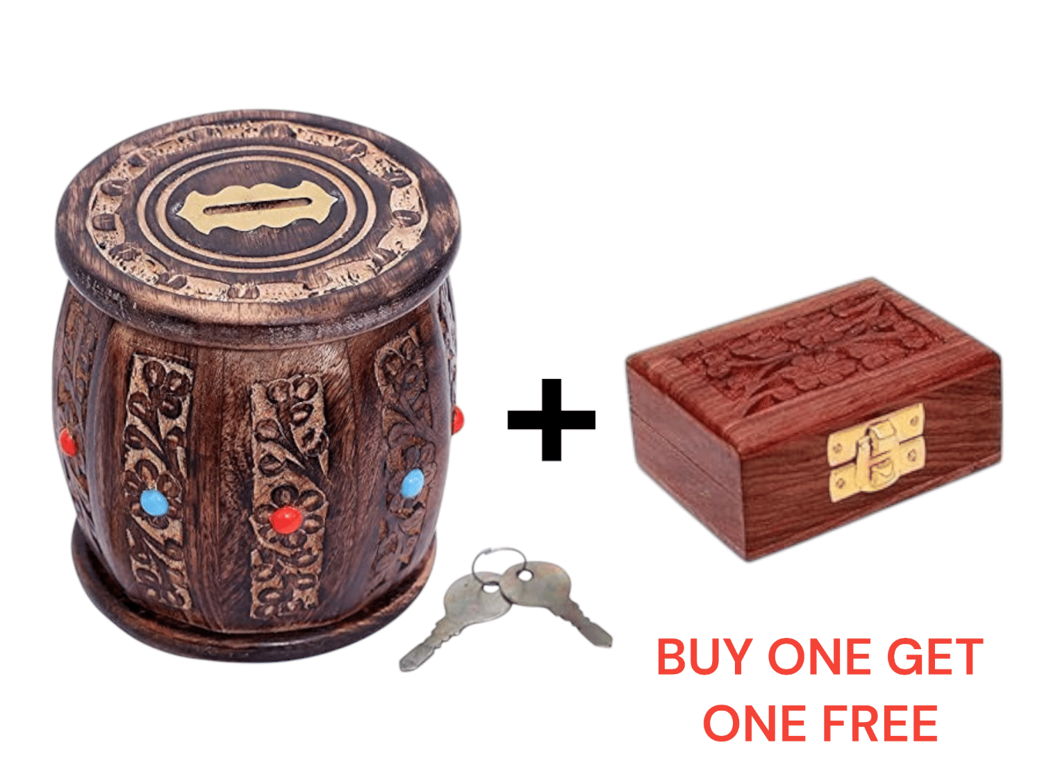 SWH Wood Brown Piggy Bank ( Pack of 1 )