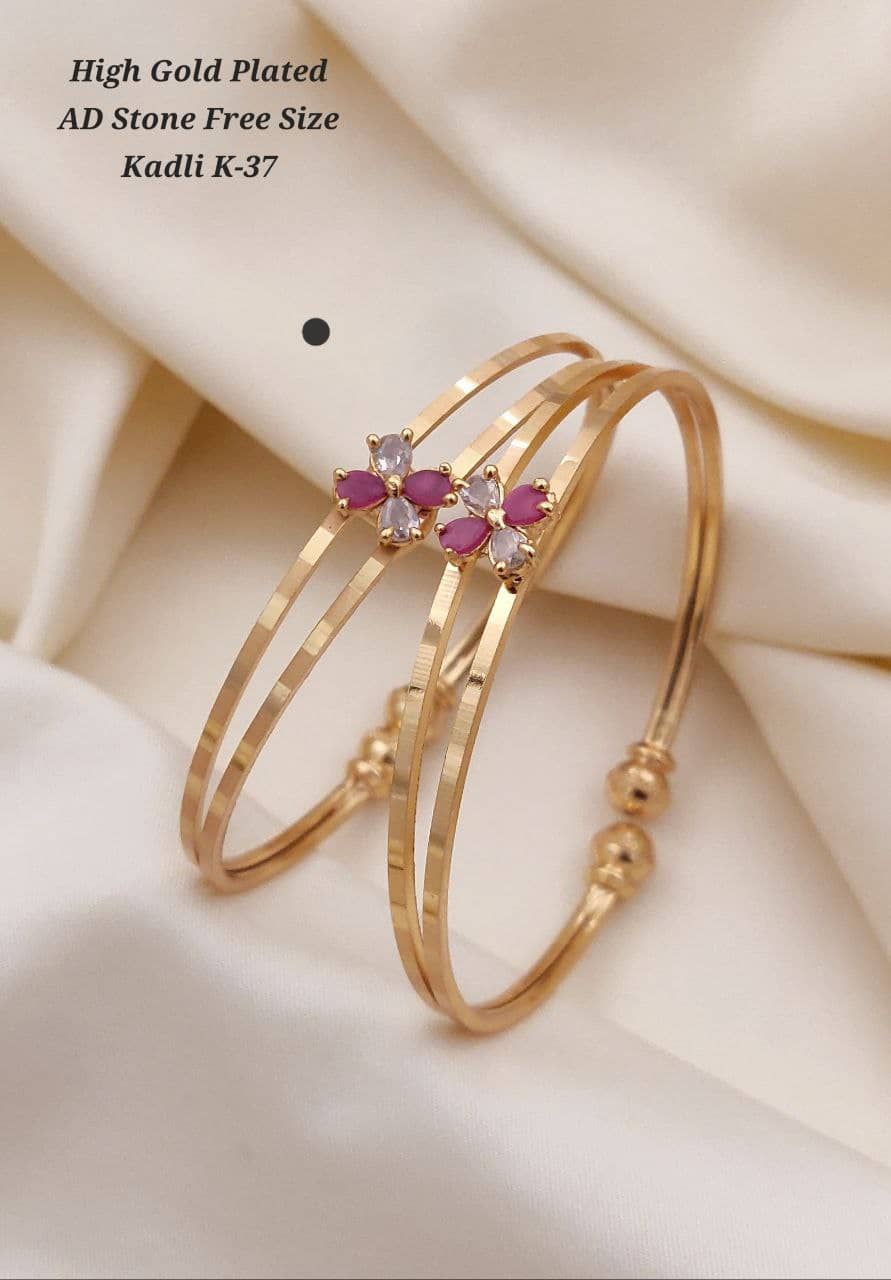 Shivay Fashion Gold Kada Set ( Pack of 1 ) - Bangles & Bracelets | Buy online on ZillyBuy