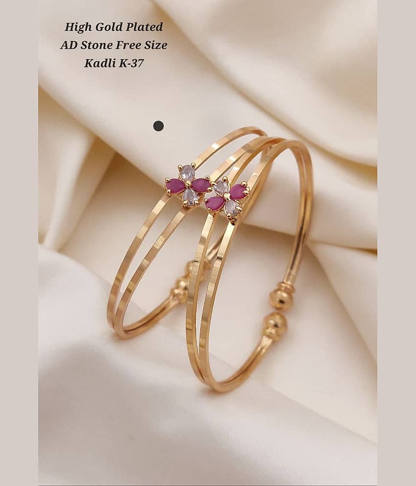 Shivay Fashion Gold Kada Set ( Pack of 1 ) - Bangles & Bracelets | Buy online on ZillyBuy
