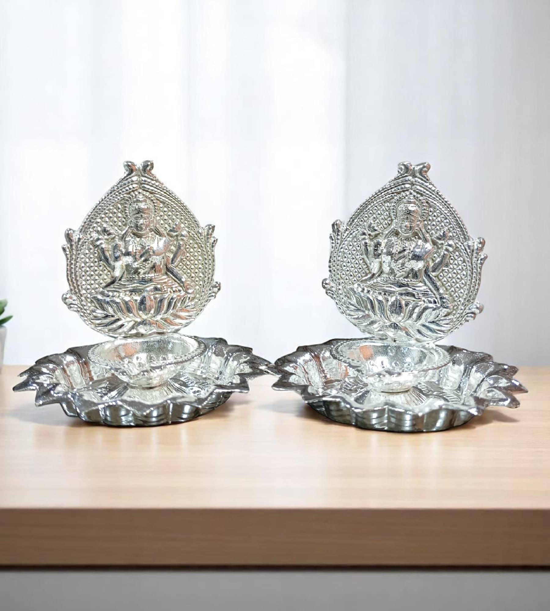     			Sigaram Brass Table Diya - Pack of 2