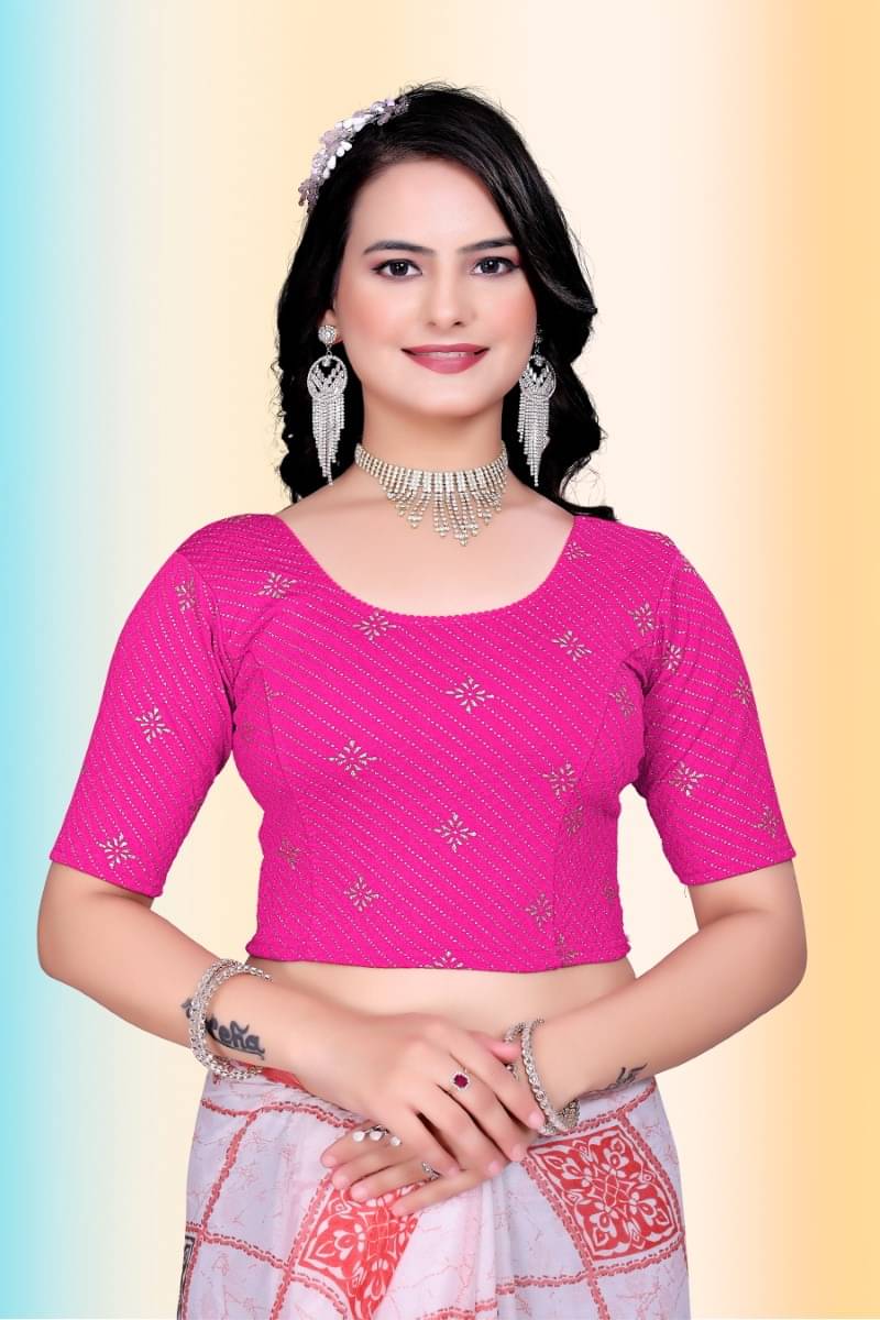     			TANISHM FEB TEX Pink Readymade without Pad Cotton Women's Blouse ( Pack of 1 )