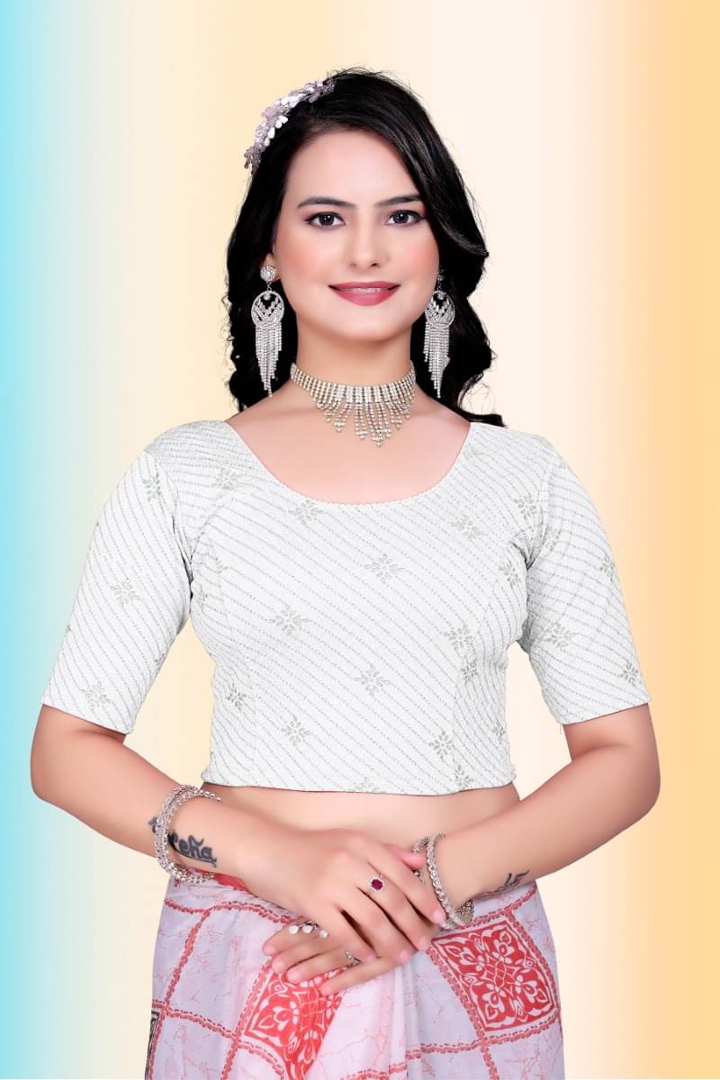     			TANISHM FEB TEX White Readymade without Pad Cotton Women's Blouse ( Pack of 1 )