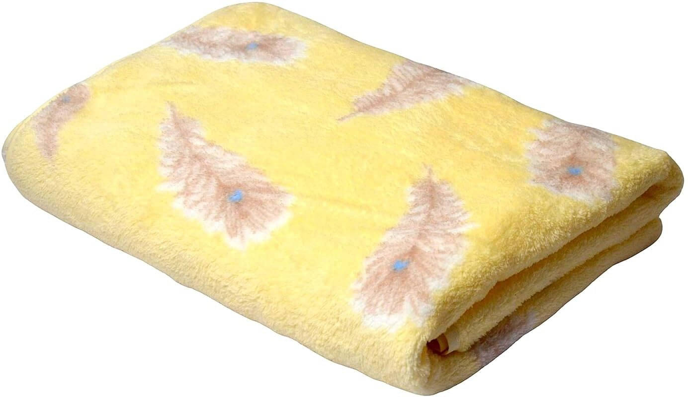     			VISOKA TEX Pack of 1 Cotton 325 -GSM Bath Towel ( Yellow )