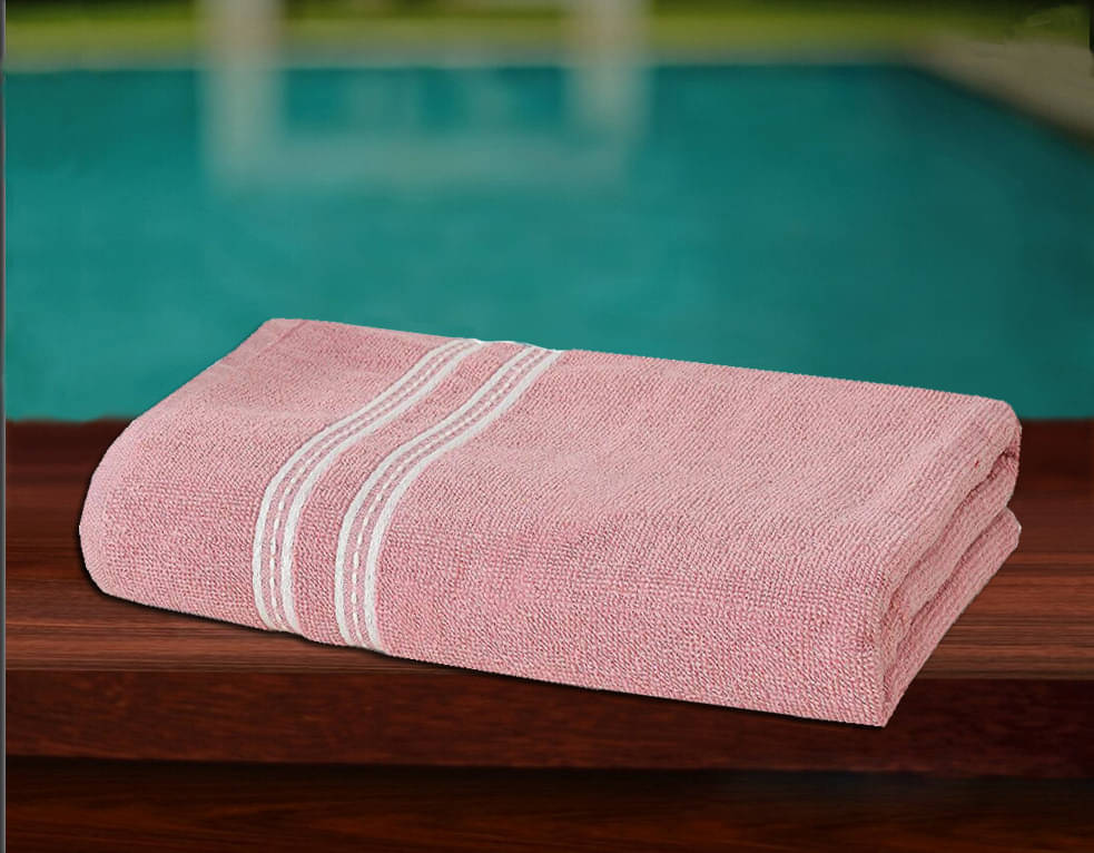     			VISOKA TEX Pack of 1 Cotton 325 -GSM Bath Towel ( Pink )