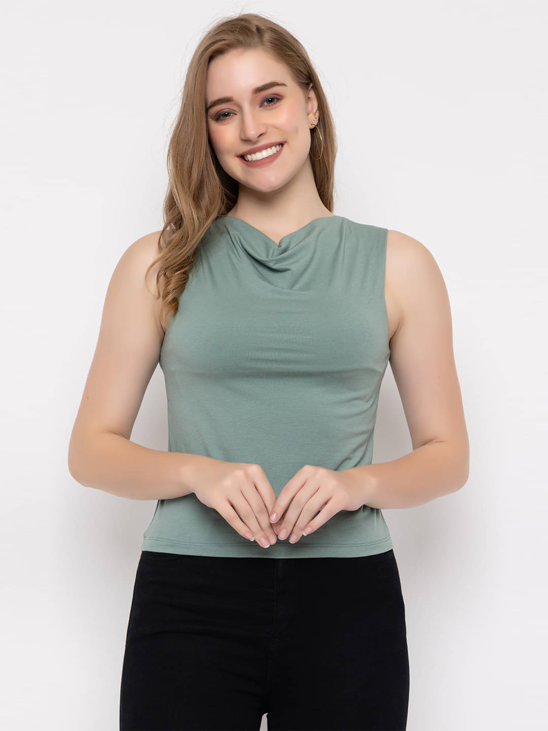 femea Women's Cotton Regular Top ( Green )     			femea Women's Cotton Regular Top ( Green )