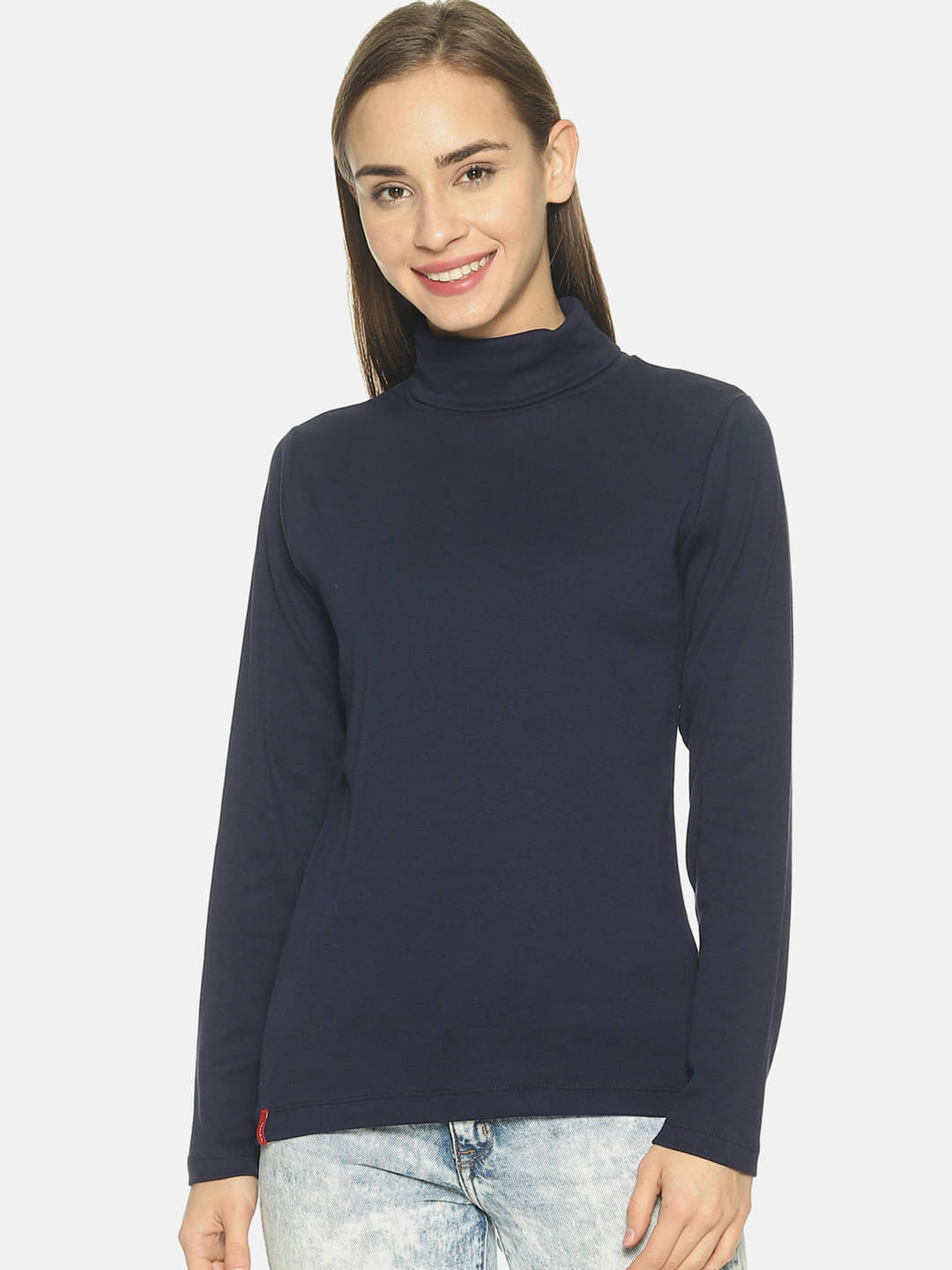     			femea Women's Cotton Regular Top ( Blue )