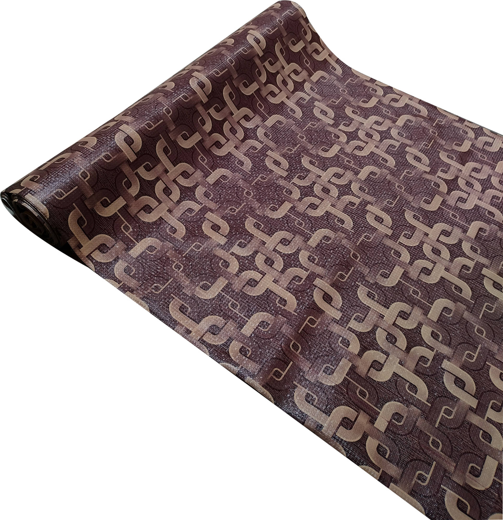     			mopak decor Polyester Abstract Fridge Mat & Cover ( 500 45 ) Pack of 1 - Brown