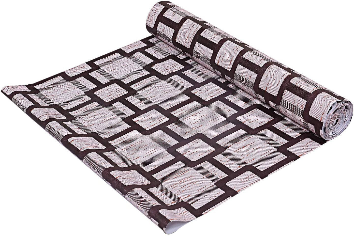 mopak decor Polyester Big Checks Fridge Mat & Cover ( 500 45 ) Pack of 1 - Brown     			mopak decor Polyester Big Checks Fridge Mat & Cover ( 500 45 ) Pack of 1 - Brown