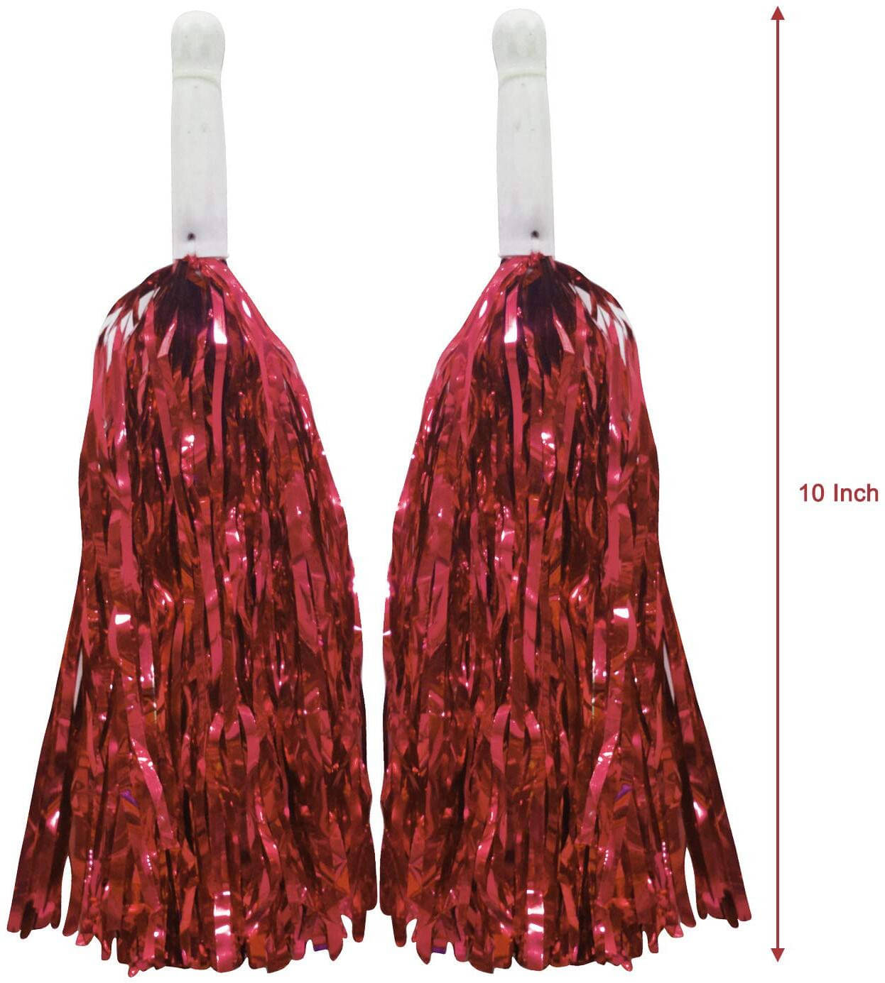     			ASIAN HOBBY CRAFTS Pom Poms for Cheerleading, Red : Pack of 2 Size :10" Inches