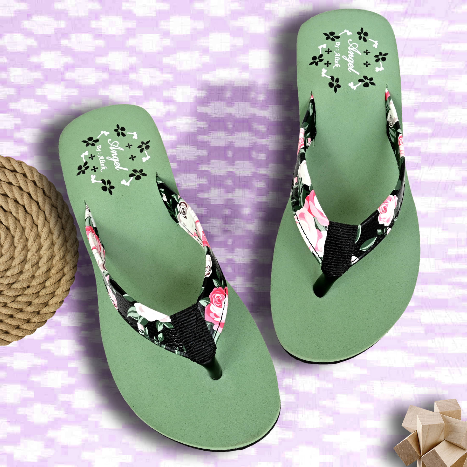     			Altek Green Women's Flats