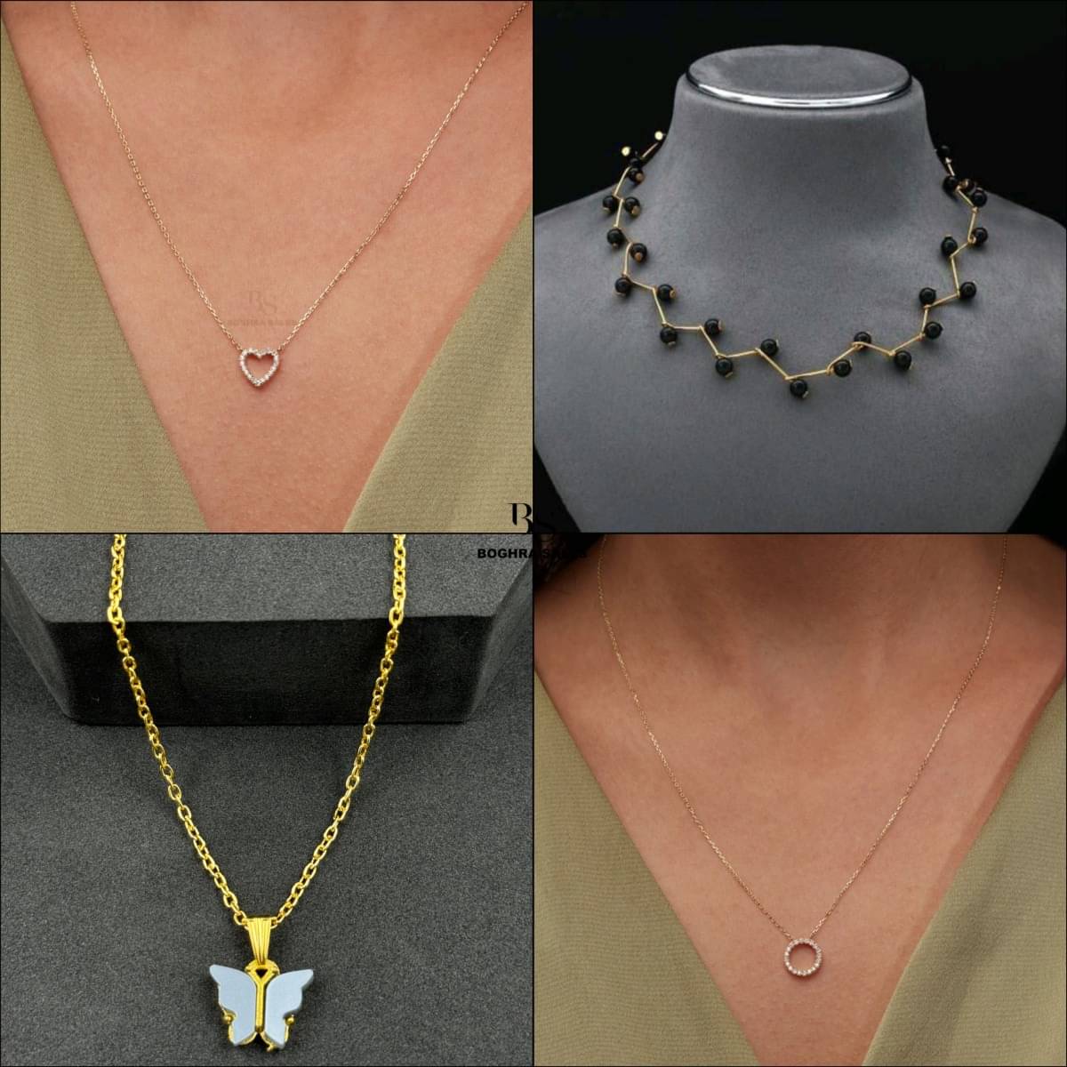 BOGHRA SALES Gold Pendant set ( Pack of 4 )     			BOGHRA SALES Gold Pendant set ( Pack of 4 )