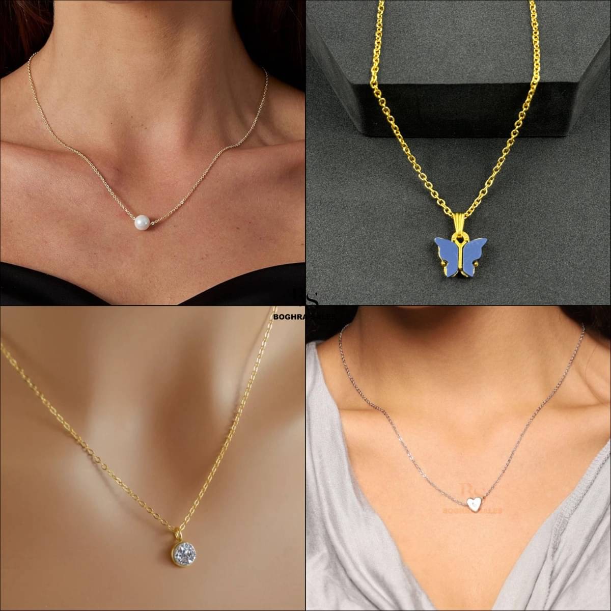 BOGHRA SALES Gold Pendant set ( Pack of 4 ) BOGHRA SALES Gold Pendant set ( Pack of 4 )