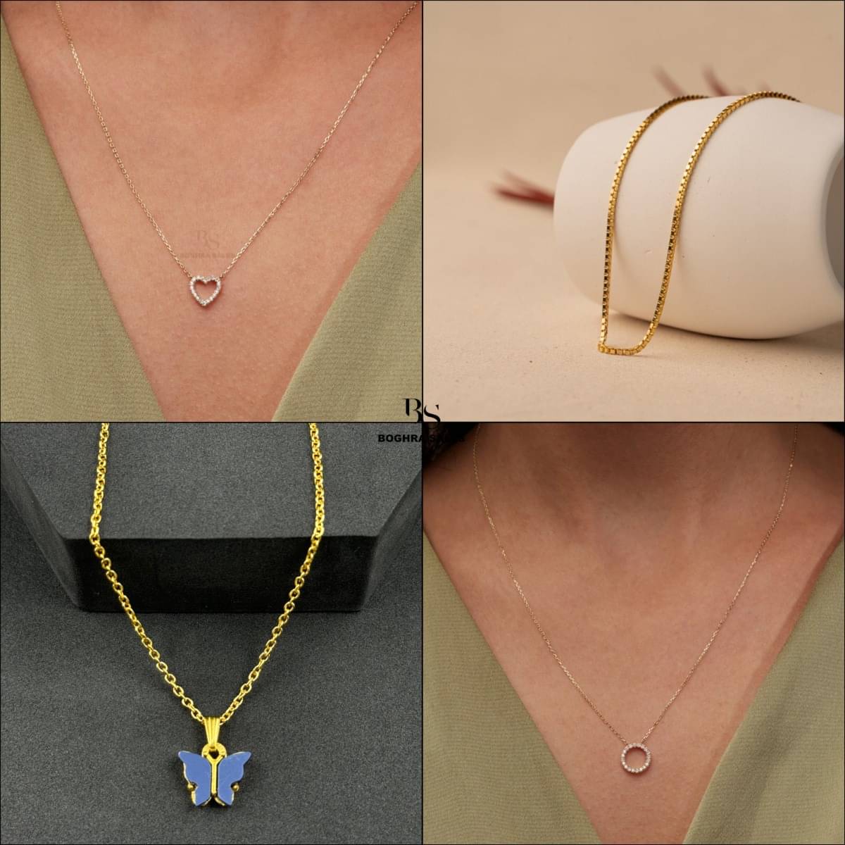 BOGHRA SALES Gold Pendant set ( Pack of 4 ) BOGHRA SALES Gold Pendant set ( Pack of 4 )
