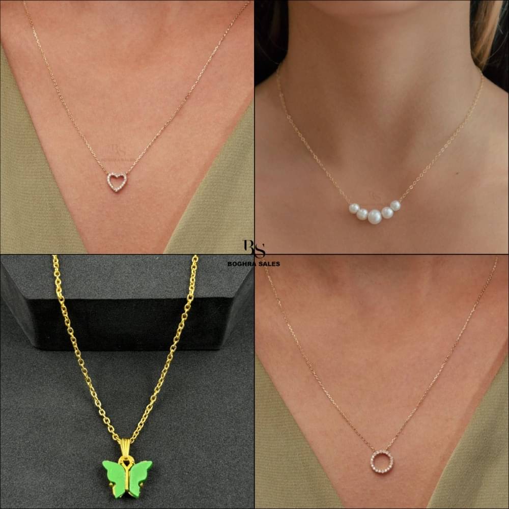 BOGHRA SALES Gold Pendant set ( Pack of 4 ) BOGHRA SALES Gold Pendant set ( Pack of 4 )