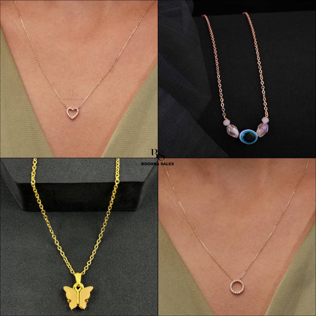 BOGHRA SALES Gold Pendant set ( Pack of 4 ) BOGHRA SALES Gold Pendant set ( Pack of 4 )