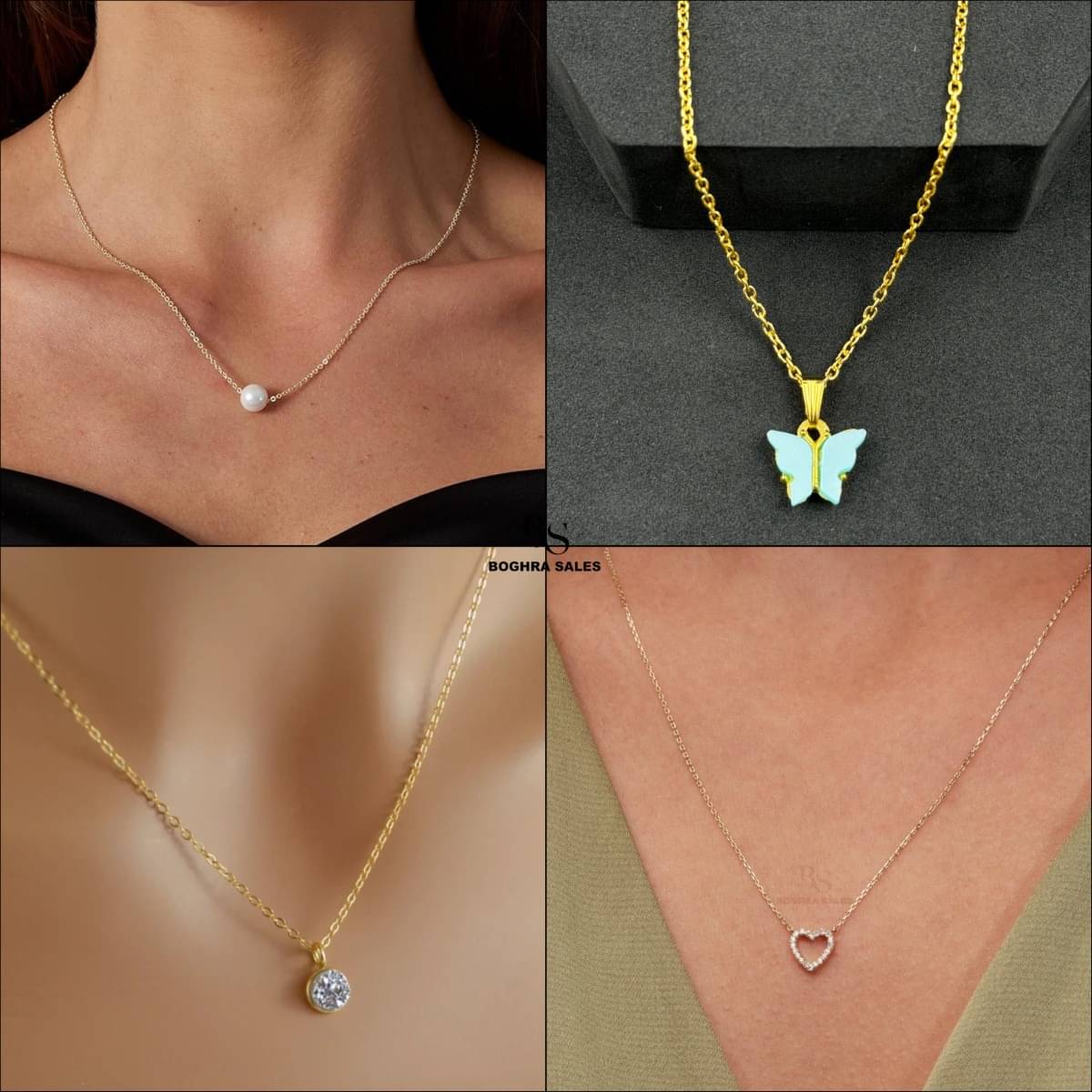 BOGHRA SALES Gold Pendant set ( Pack of 4 )     			BOGHRA SALES Gold Pendant set ( Pack of 4 )