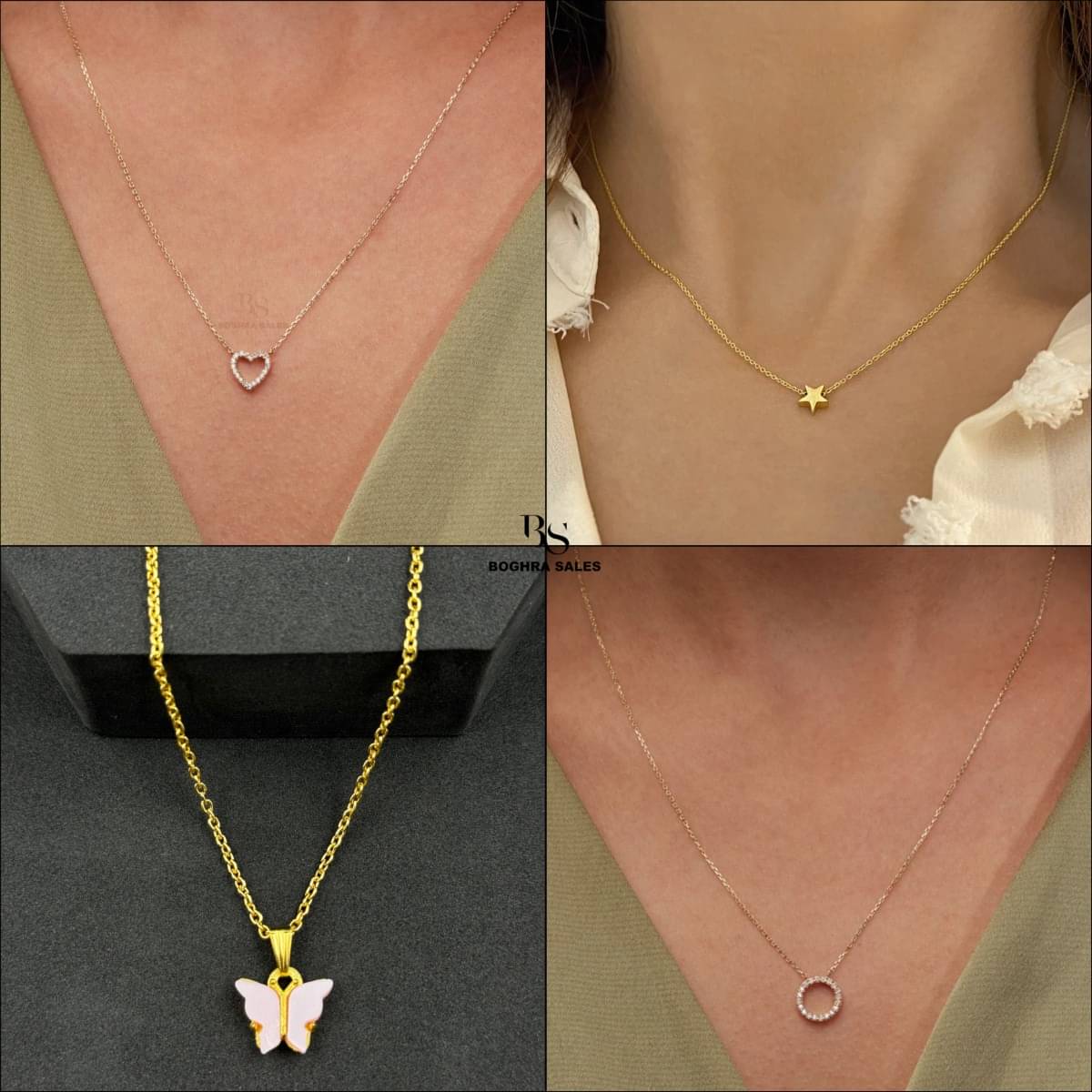 BOGHRA SALES Gold Pendant set ( Pack of 4 ) BOGHRA SALES Gold Pendant set ( Pack of 4 )