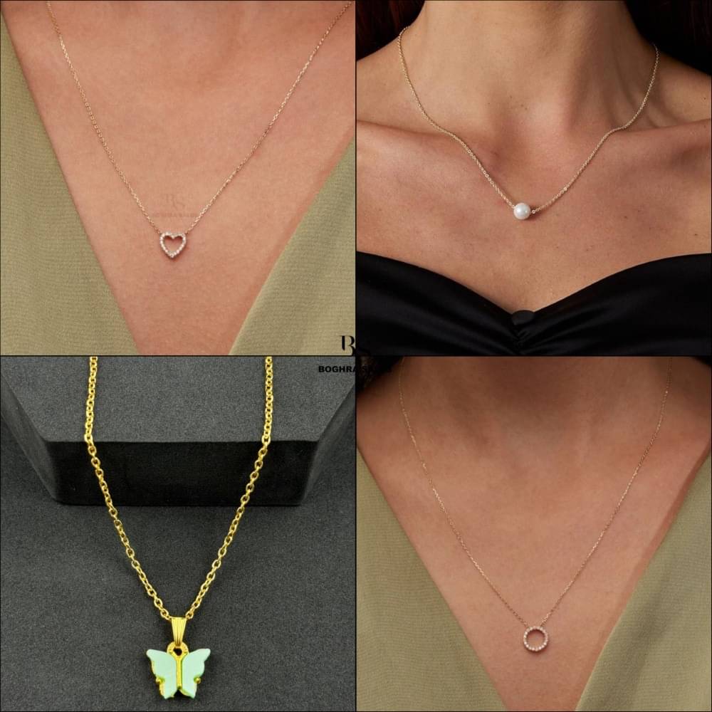 BOGHRA SALES Gold Pendant set ( Pack of 4 ) BOGHRA SALES Gold Pendant set ( Pack of 4 )
