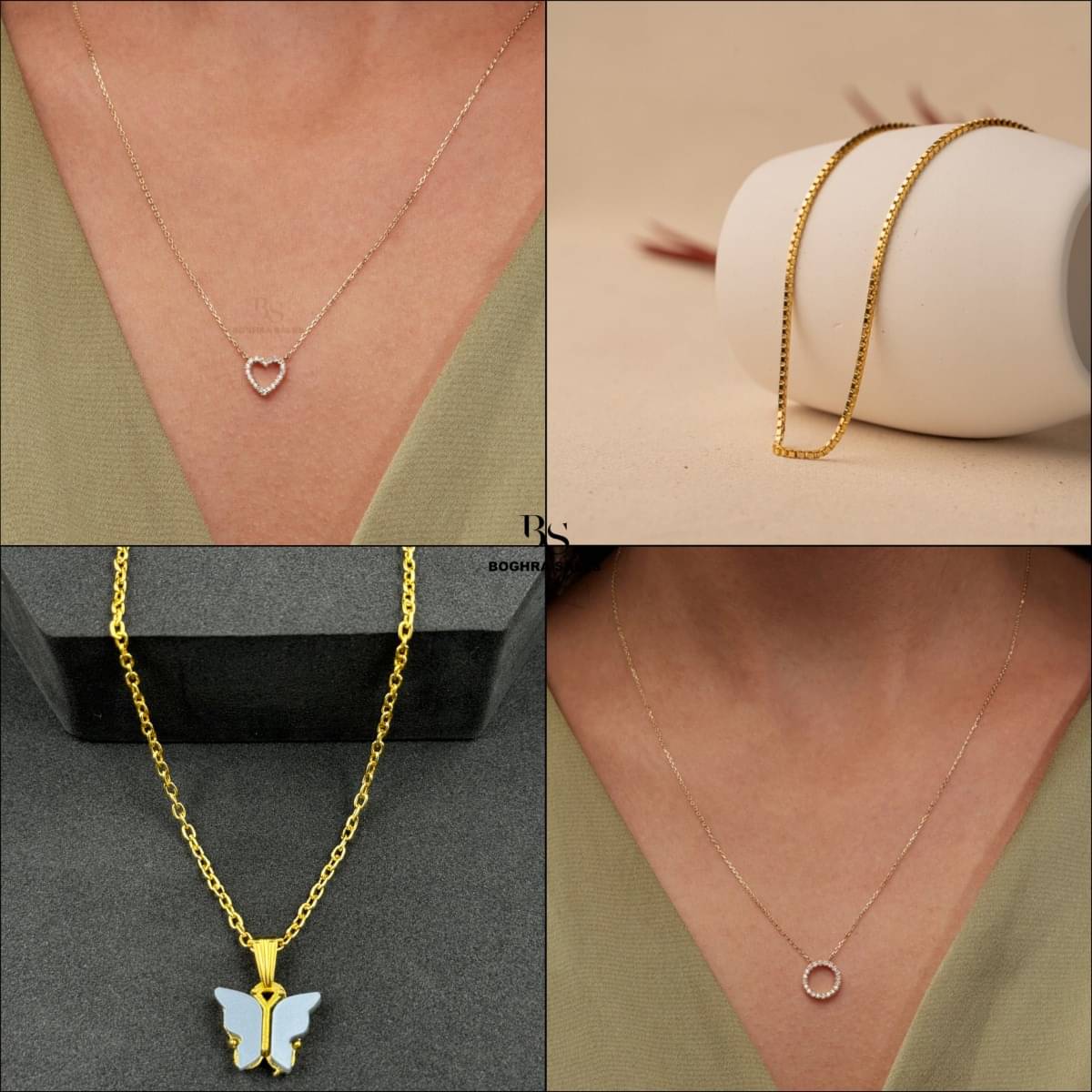BOGHRA SALES Gold Pendant set ( Pack of 4 ) BOGHRA SALES Gold Pendant set ( Pack of 4 )