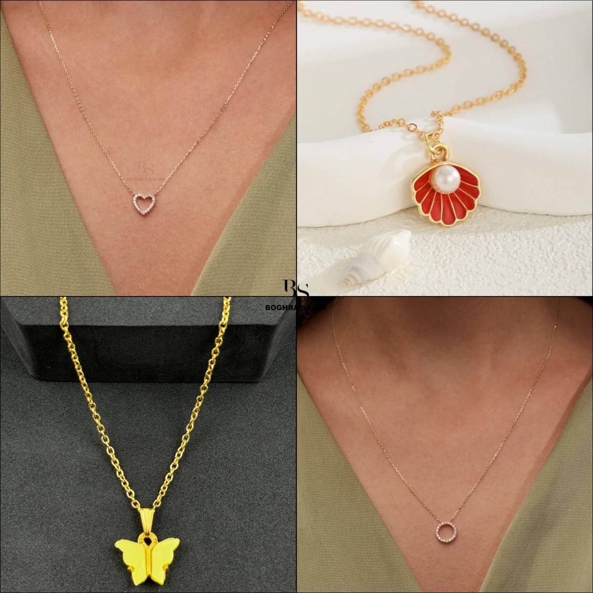 BOGHRA SALES Gold Pendant set ( Pack of 4 ) BOGHRA SALES Gold Pendant set ( Pack of 4 )