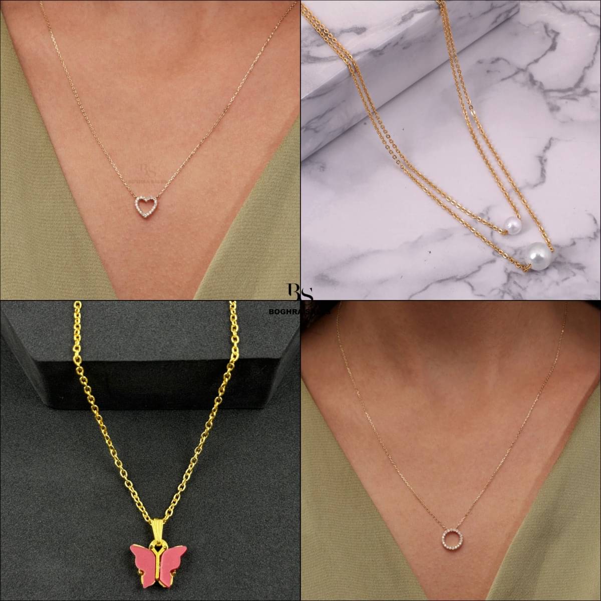 BOGHRA SALES Gold Pendant set ( Pack of 4 ) BOGHRA SALES Gold Pendant set ( Pack of 4 )