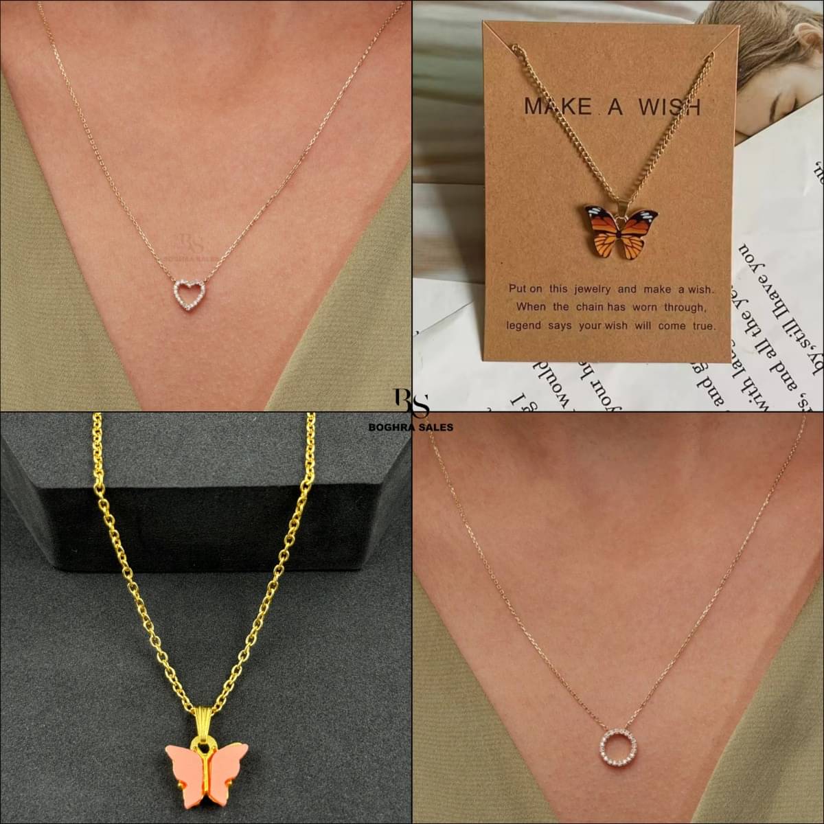     			BOGHRA SALES Gold Pendant set ( Pack of 4 )