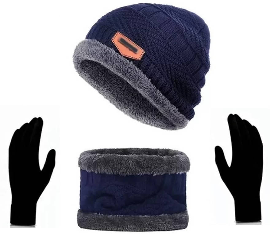 Babji Pack of 2 Woollen Men's Cap ( Blue ) Babji Pack of 2 Woollen Men's Cap ( Blue )
